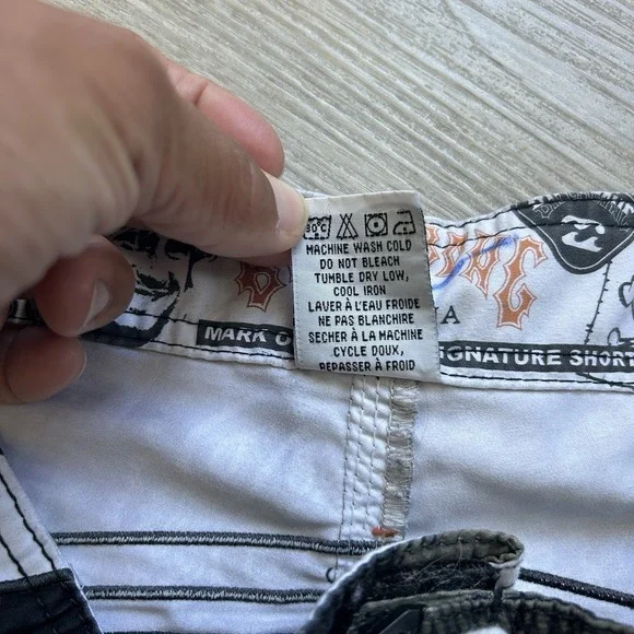 VTG Billabong Board Shorts Mens 36‎ Black Mark Occhilupo Surfing Australia Y2K Shorts